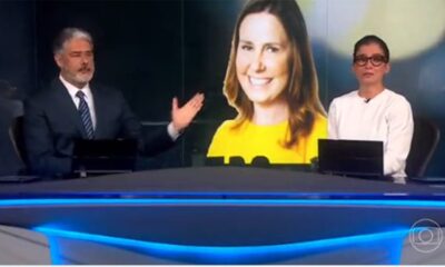 Bonner e Renata terminam o JN chorando e solucando com