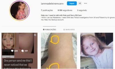 Mulher alega suspeita de que é Madeleine McCann — Foto: Reprodução/Instagram