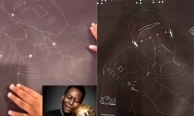 Professora adapta foto de Pele em braille para que estudantes