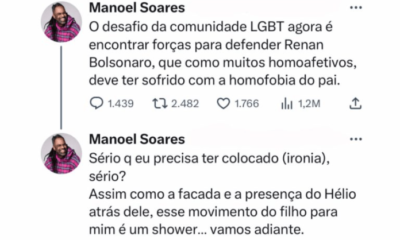 Apos ser detonado ao pedir apoio para Renan Bolsonaro Manoel