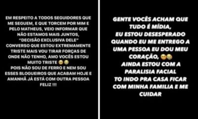 Rico Melquiades faz textão e anuncia fim de noivado (Reprodução/Instagram)