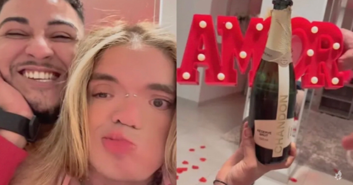 Influenciadora Leandrinha Du Art surpreende com pedido fofo de namoro e beija rapaz – Coisas de Casal 31 card__image