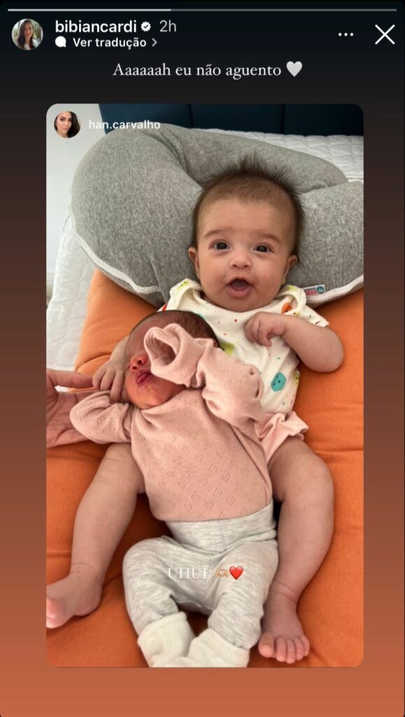 Irmã de Bruna Biancardi se derrete com primeiro encontro das sobrinhas: “Não aguento” 33 Irma de Bruna Biancardi se derrete com primeiro encontro das
