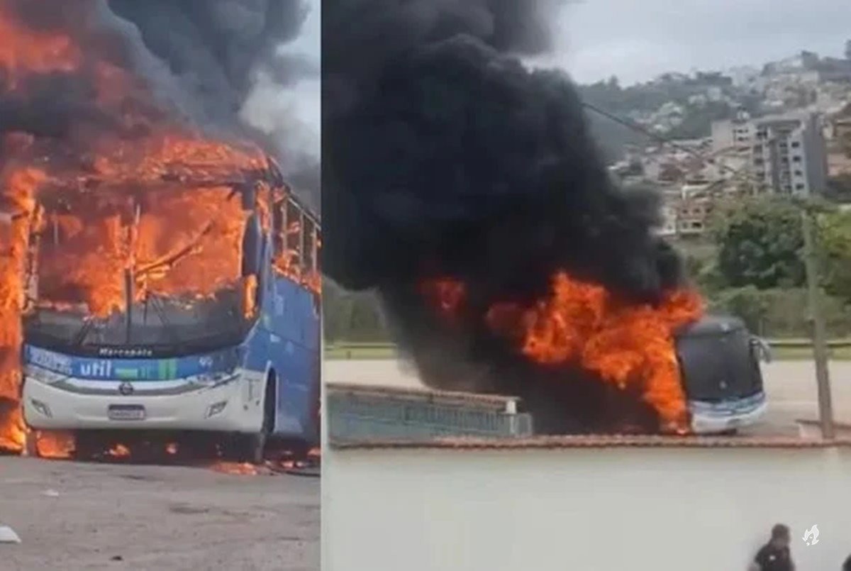 Vídeo: Ônibus que levava atletas do Vasco pega fogo 39 Video Onibus que levava atletas do Vasco pega fogo