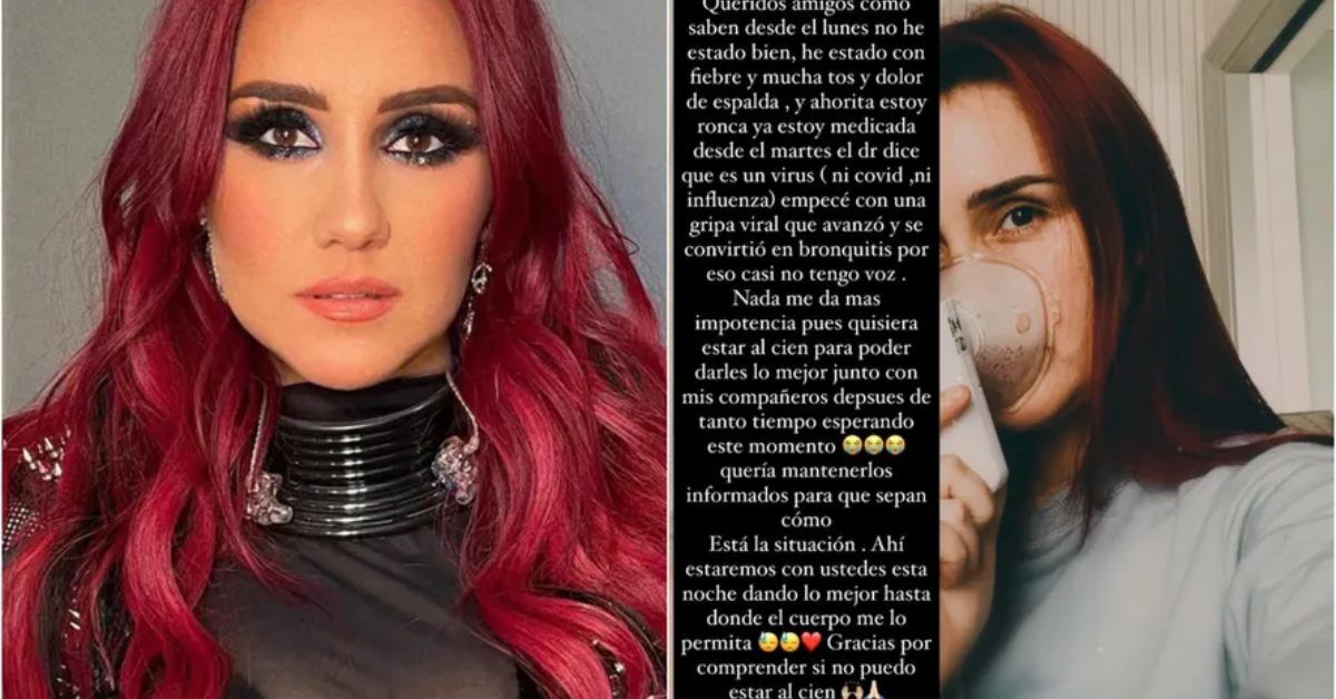 Com diagnostico de bronquite Dulce Maria esta sem voz para