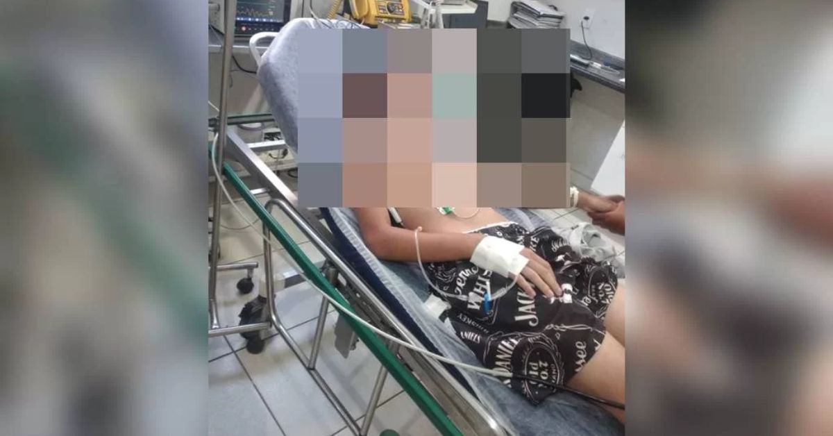 Menino internado apos ser forcado a comer lagartixa recebe alta