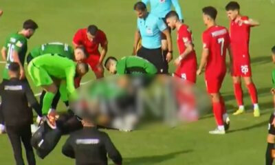 Video flagra o momento em que jogador de futebol de