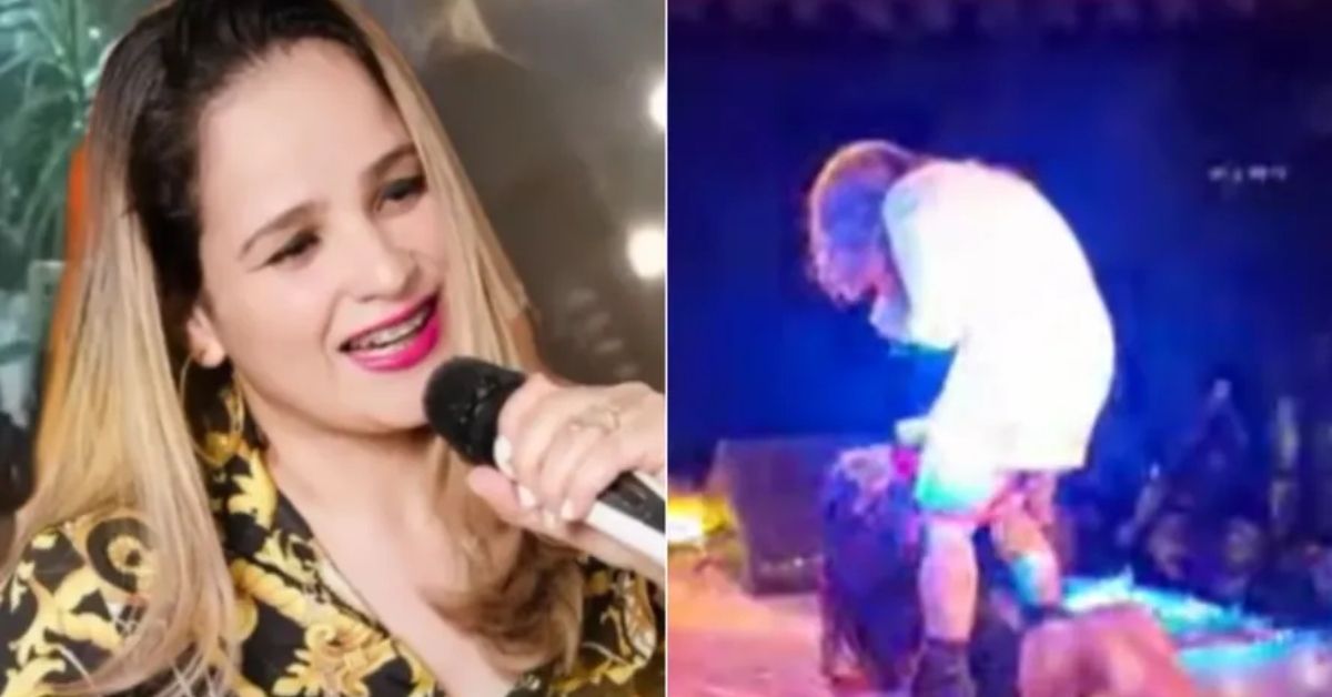 cantora gera polemica ao servir cachaca na propria calcinha para