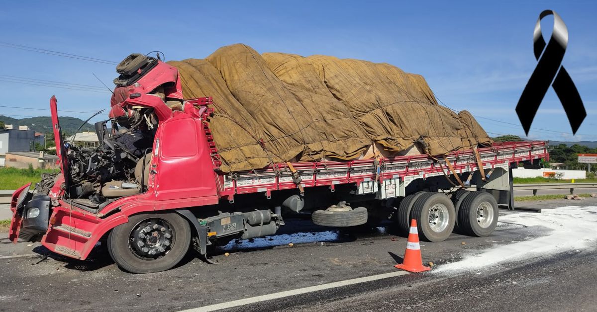 Acidente grave entre caminhões deixa vítima fatal na BR-101 e veículos de carga completamente destruídos 31 Acidente grave entre caminhoes deixa vitima fatal na BR 101 e
