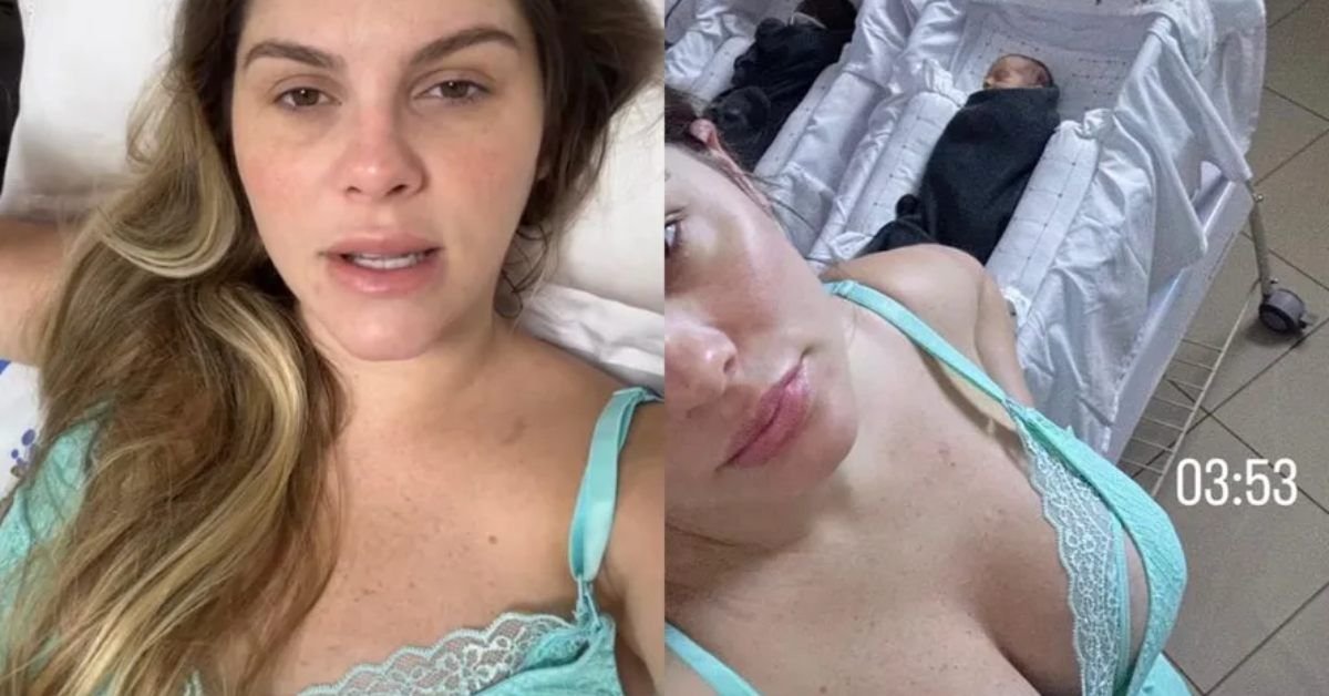Apos parto de gemeos Barbara Evans desabafa momentos dificeis na