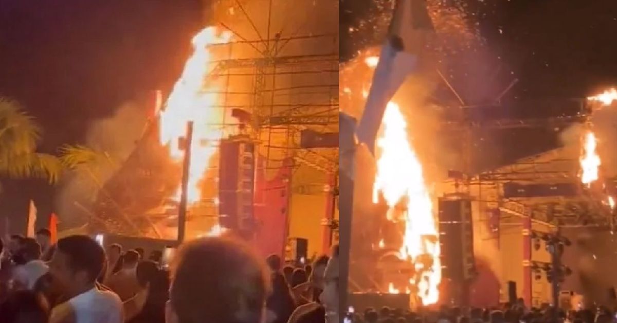 Boate pega fogo em Maceio com varias pessoas apos fogos