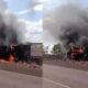 Caminhao do exercito brasileiro explode proximo a fronteira com Guiana