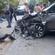 Corpo de Bombeiros atende acidente grave envolvendo van escolar