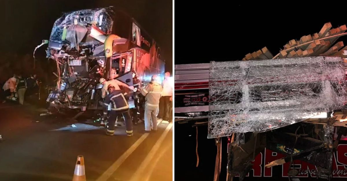 Grave acidente entre ônibus e caminhão deixa 16 vítimas na PR-444 31 Grave acidente entre onibus e caminhao deixa 16 vitimas na