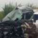 Grave acidente na BR 424 deixa vitimas fatais e veiculo completamente