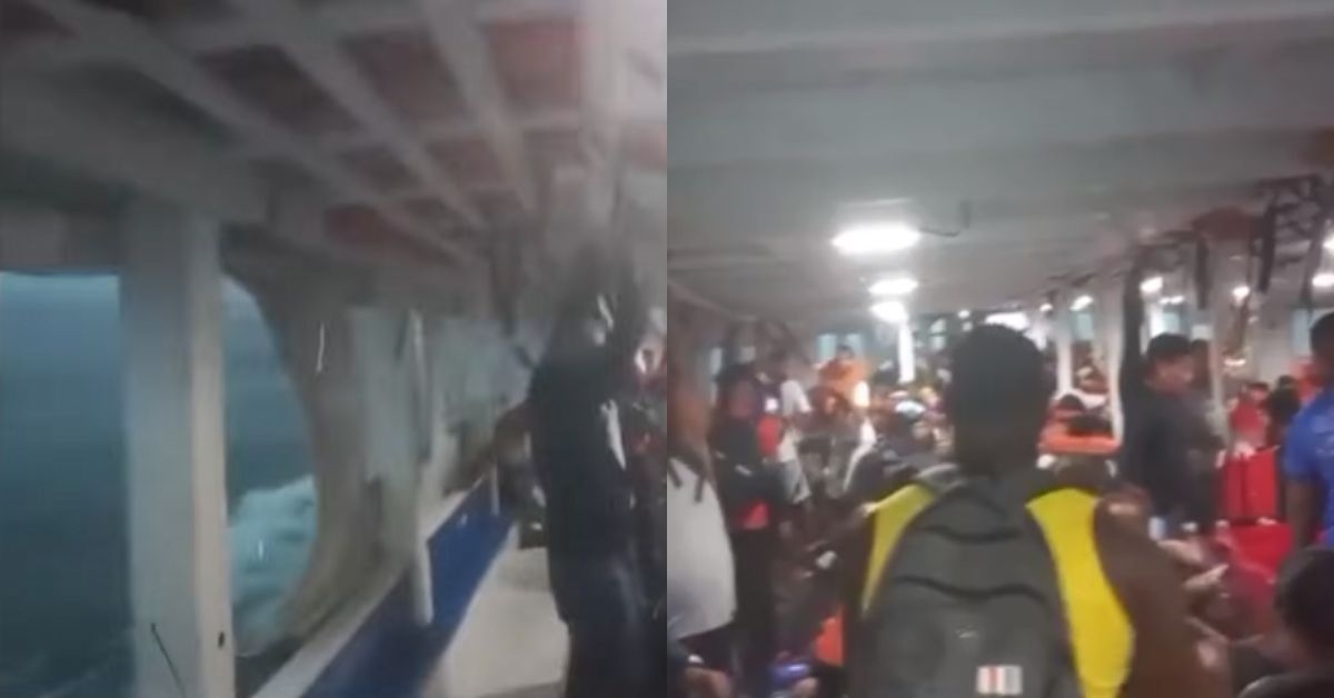 Mar agitado em tempestade causa medo em passageiros; vídeo mostra desespero 31 Mar agitado em tempestade causa medo em passageiros video mostra