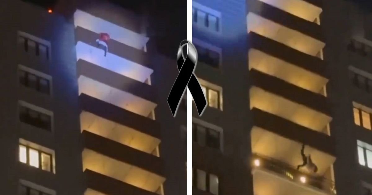 Papai noel cai de predio de 24 andares durante apresentacao