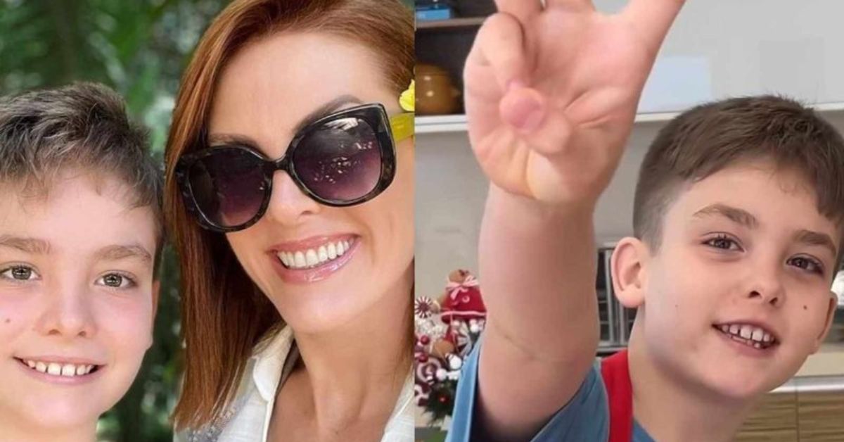 Sozinho pela terceira vez filho de Ana Hickmann aparece nas