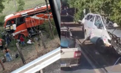 Van colide contra onibus e corpo de bombeiros confirma obitos