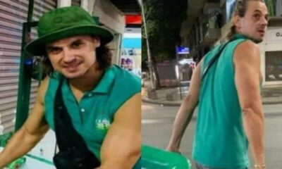 Daniel Erthal ex gala da Malhacao vende cerveja nas ruas de
