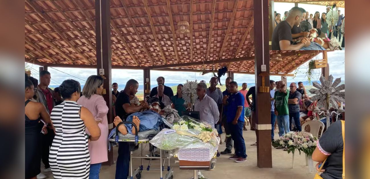 De cortar o coração: Deitada em maca, mãe vai ao velório de filha que perdeu a vida em acidente que deixou 24 vítimas fatais na BR-324 33 De cortar o coracao Deitada em maca mae vai ao