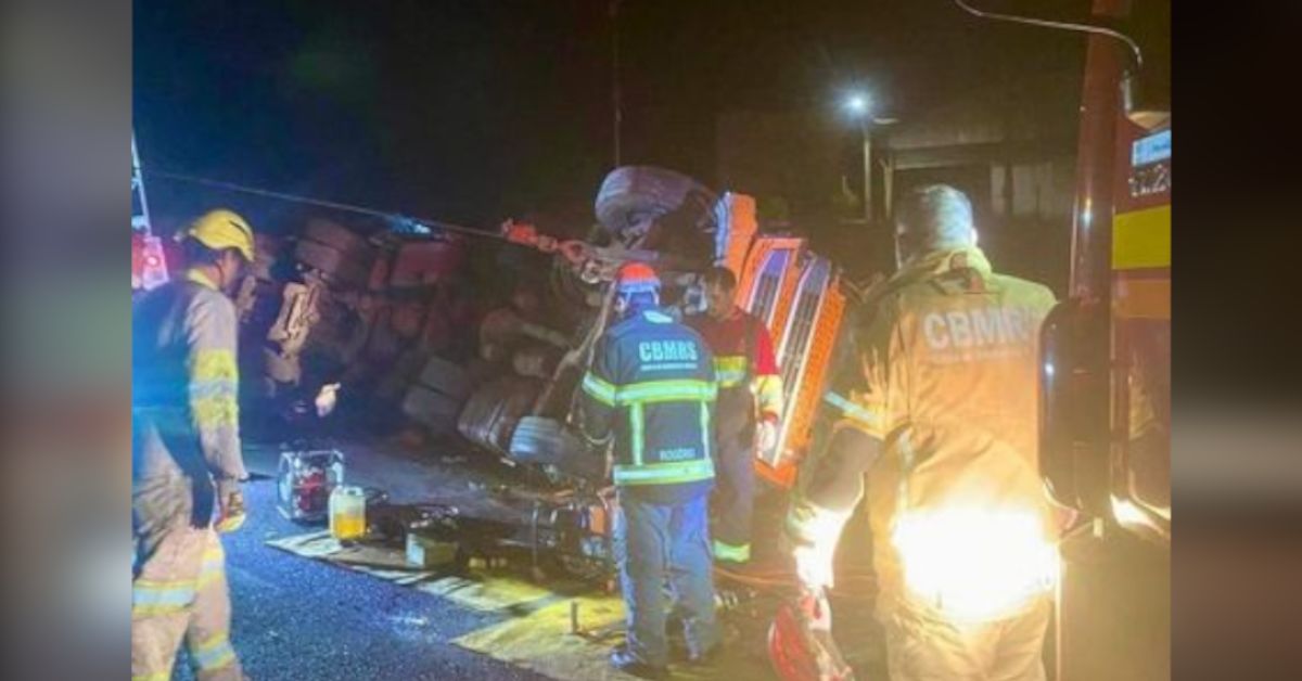 Grave acidente entre onibus de excursao e caminhao deixa varias