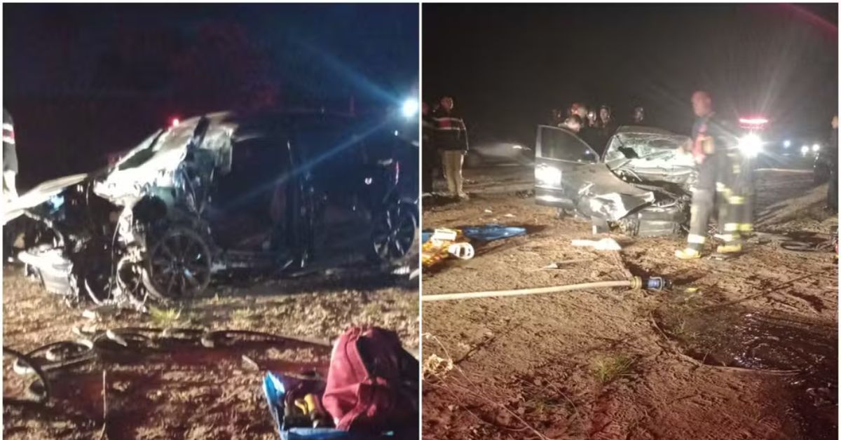 Grave colisão entre carro e caminhão deixa cinco pessoas do carro feridas em SP 31 Grave colisao entre carro e caminhao deixa cinco pessoas do