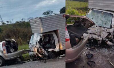 Grave colisao entre carro e caminhao deixa duas vitimas fatais