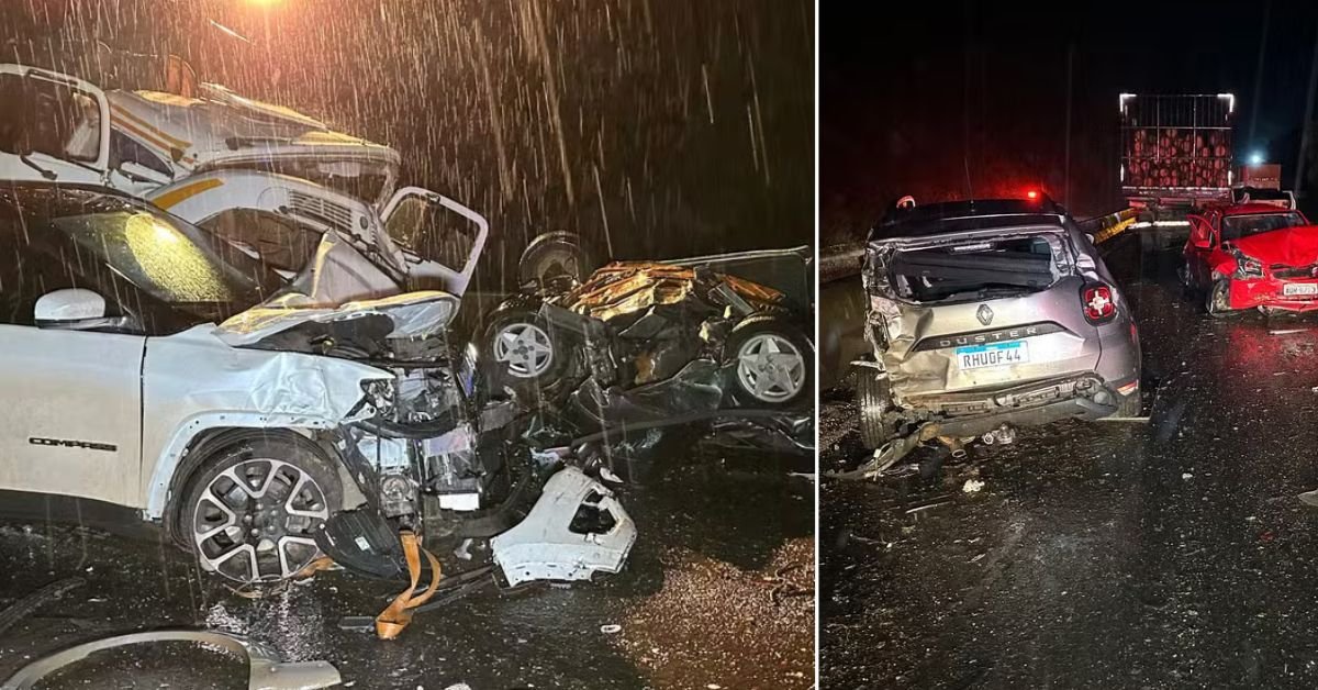 Gravissimo acidente envolvendo 8 veiculos na BR 277 deixa vitima fatal