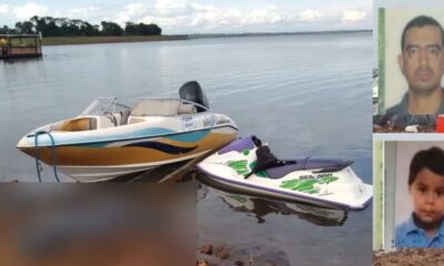 Lancha e jet ski batem um contra o outro provocando