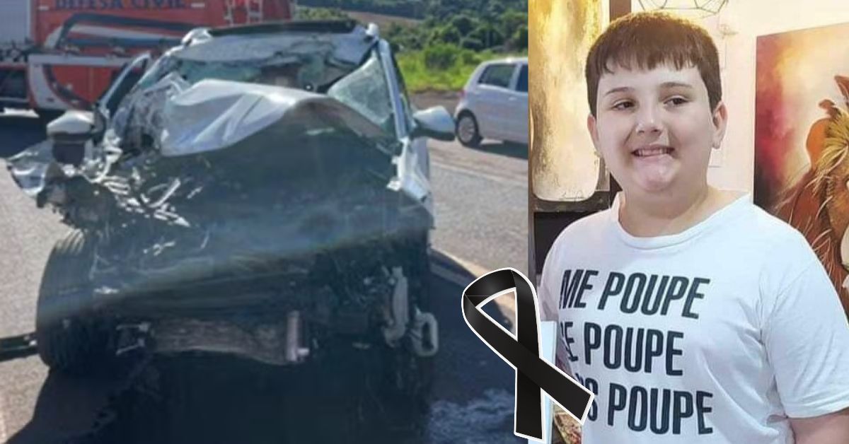 Menino de 12 anos morre apos grave colisao com traseira