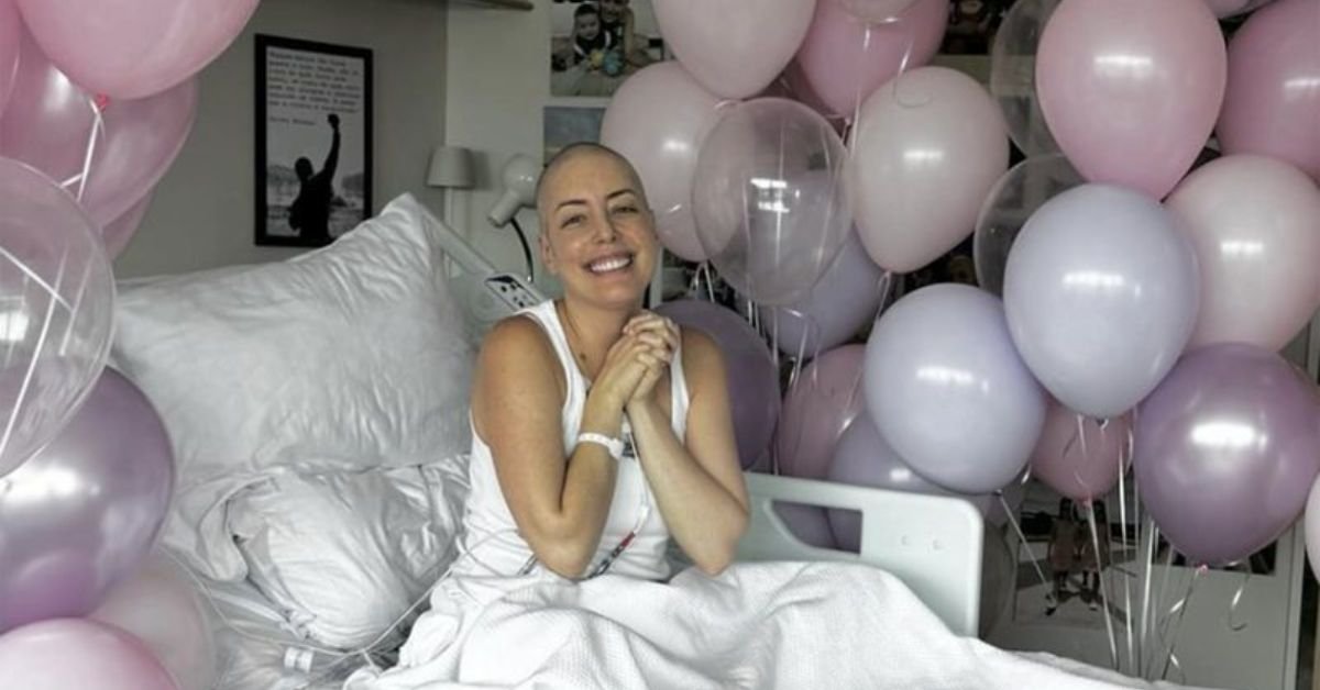 Fabiana Justus celebra sucesso na luta contra o cancer apos