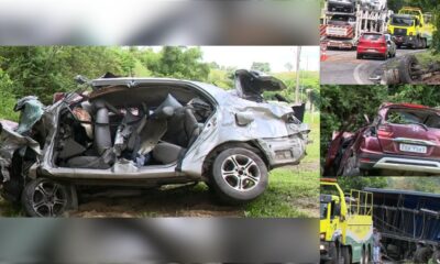 Tragedia na Br 101 Acidente envolvendo dois carros e duas carretas