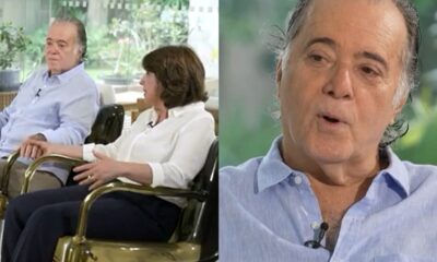 Ao lado da esposa Tony Ramos se emociona e fala