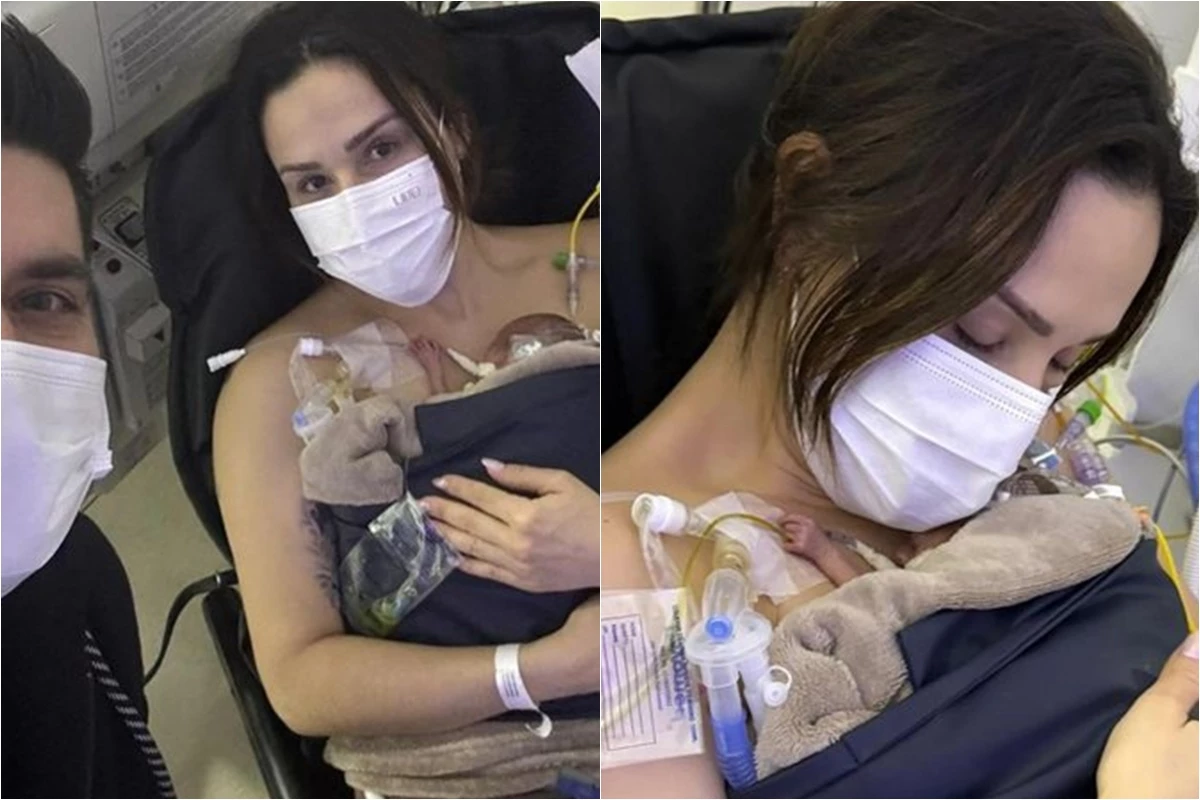 Após perder um dos filhos, Nadja Haddad pega o outro no colo na UTI e momento é de muita emoção 31 Apos perder um dos filhos Nadja Haddad pega o outro