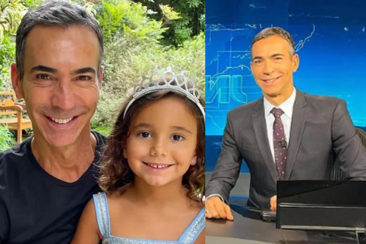 César Tralli surge no Jornal Nacional, e sua filha tem a reação mais fofa do mundo 35 Cesar Tralli surge no Jornal Nacional e sua filha tem