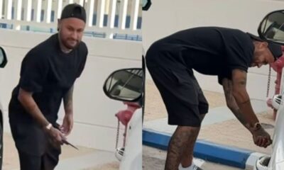 Exagerou Neymar comete vinganca e usa faca para furar pneus