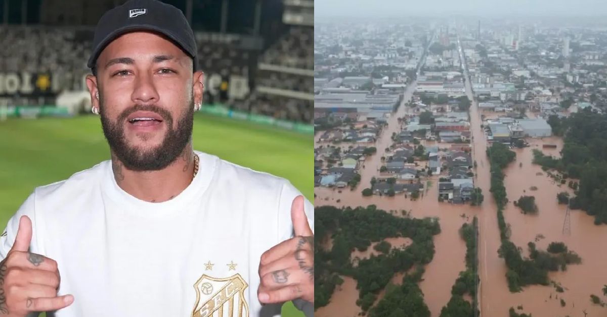Neymar tem linda atitude em meio a tragedia no RS