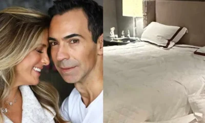 Ticiane Pinheiro mostra a cama com Cesar Tralli mas