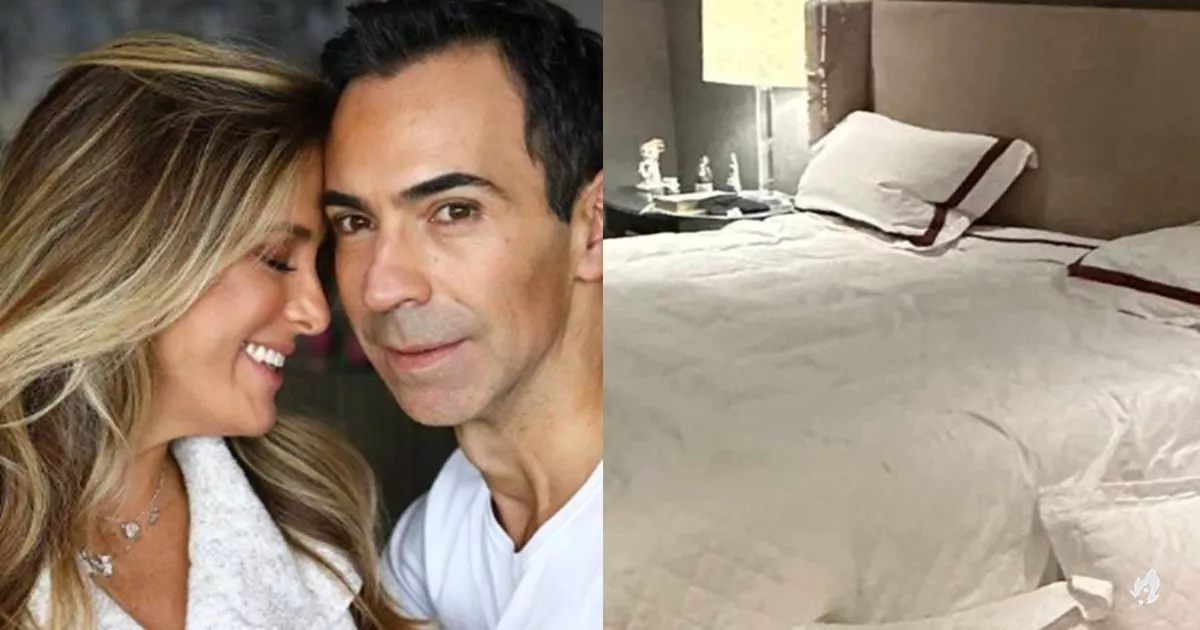 Ticiane Pinheiro mostra a cama com Cesar Tralli mas