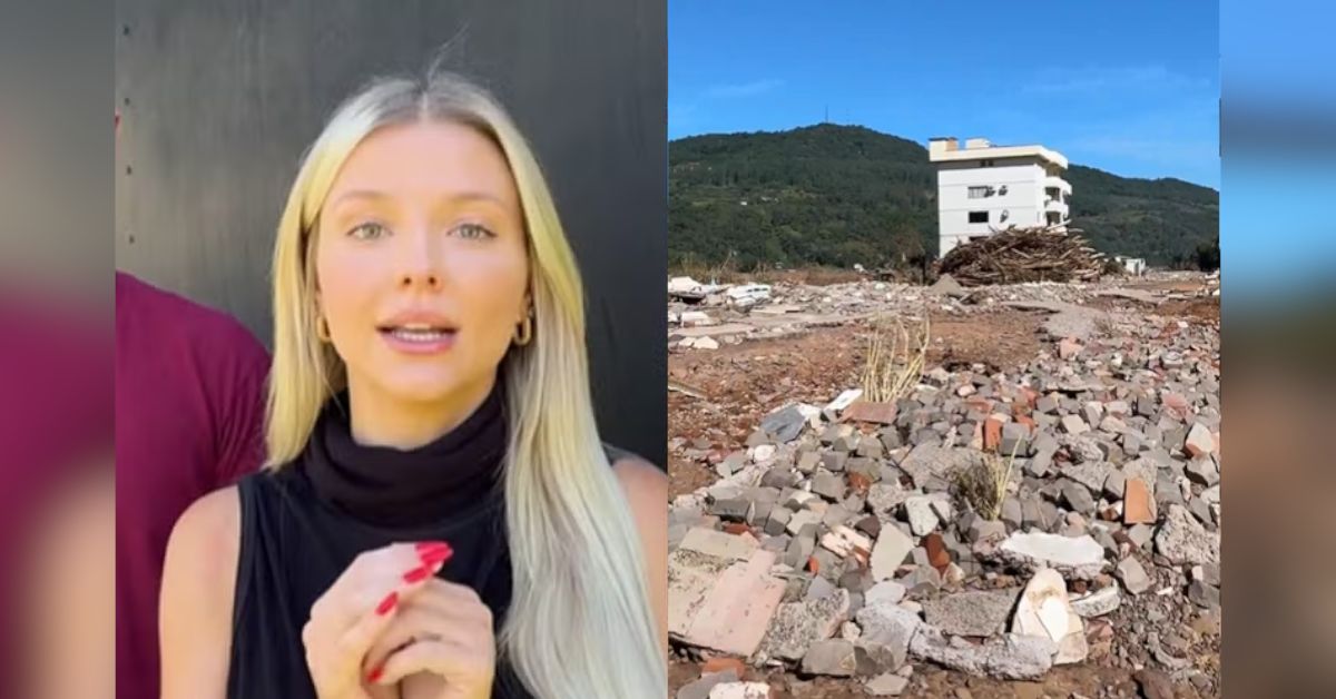 VÍDEOS: Atriz visita cidade natal no RS e encontra cenário de guerra: ‘Não existe mais nada’ 31 VIDEOS Atriz visita cidade natal no RS e encontra cenario