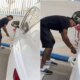 Video Neymar e flagrado furando pneu do carro de colega