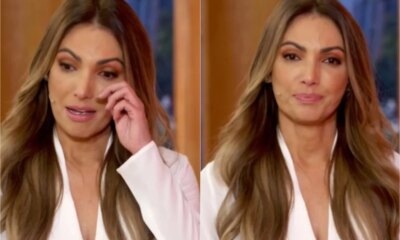 Video Patricia Poeta se emociona e segura o choro ao