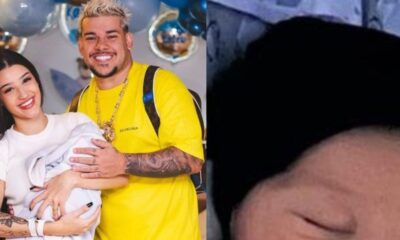 Bia Miranda revela rosto do filho pela primeira vez e