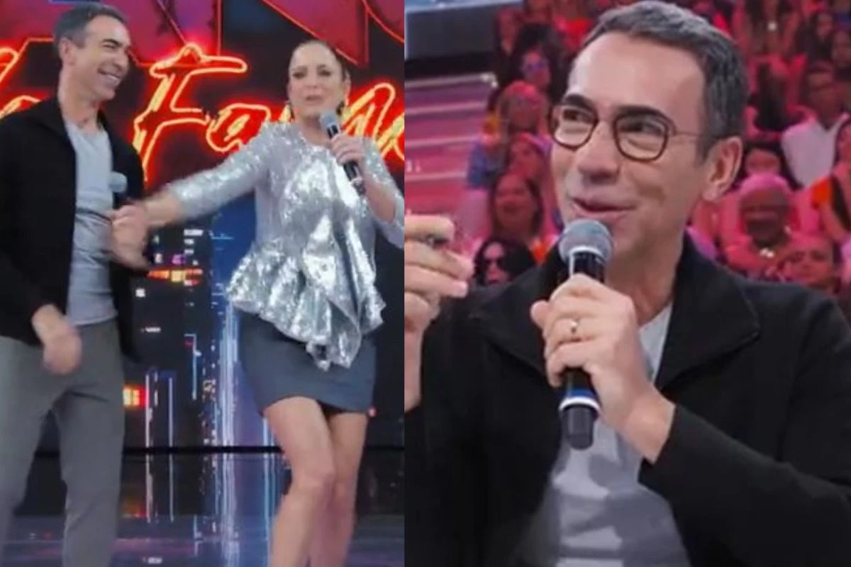 César Tralli ousa no palco do Domingão com Huck e entrega segredo com Ticiane Pinheiro 37 Cesar Tralli ousa no palco do Domingao com Huck e