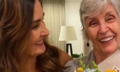 Fatima Bernardes dorme no hospital com a mae e mostra
