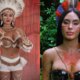 Isabelle Nogueira se transforma em selvagem onca pintada no Festival de