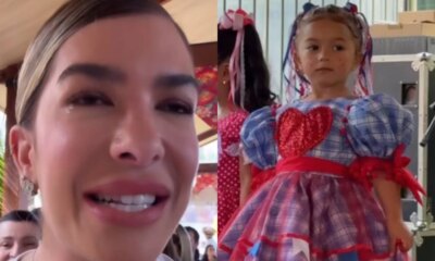 Lore Improta se depara com situacao envolvendo a filha pequena