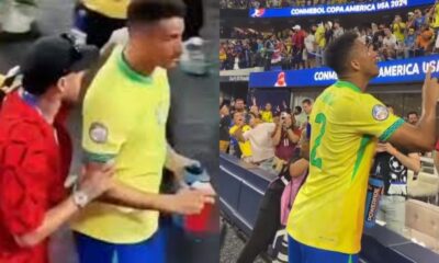 Neymar intervem em bate boca de capitao da Selecao com torcedor