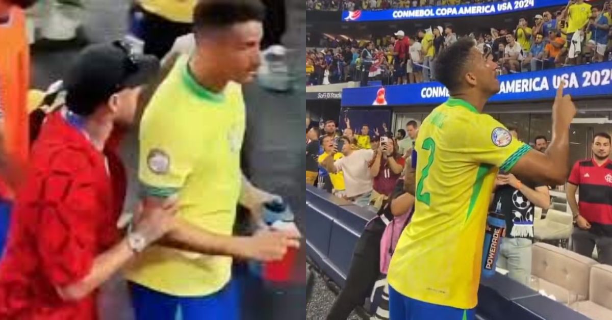 Neymar intervem em bate boca de capitao da Selecao com torcedor